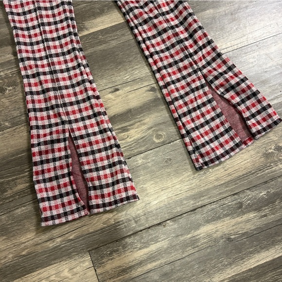 Urban Renewal Red and Black Plaid Pants - Picture 3 of 8